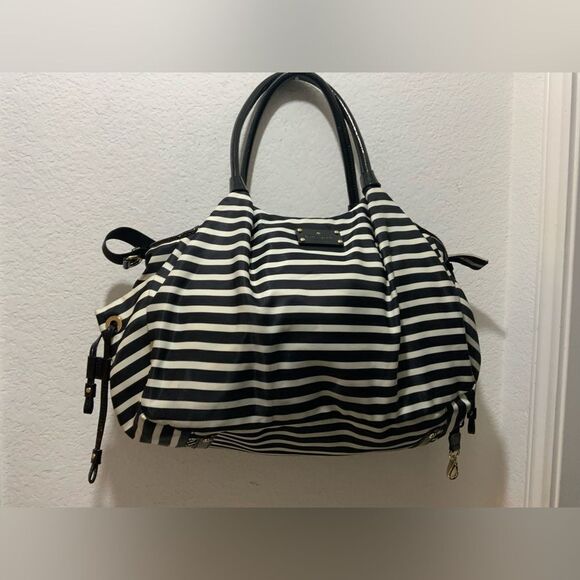Kate Spade New York Women's Classic Nylon Stevie Striped Diaper Bag Size Large - Picture 1 of 16